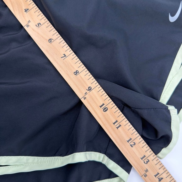 Nike Dri Fit Women Running Shorts Black Neon Trim Athletic Performance Size S - Picture 7 of 7